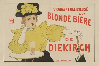 La blonde Bière de Diekirch by Armand Rassenfosse, 1896 — digital art print download