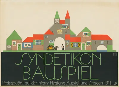 Syndetikon Bauspiel by August Hajduk, 1911 — digital art print download