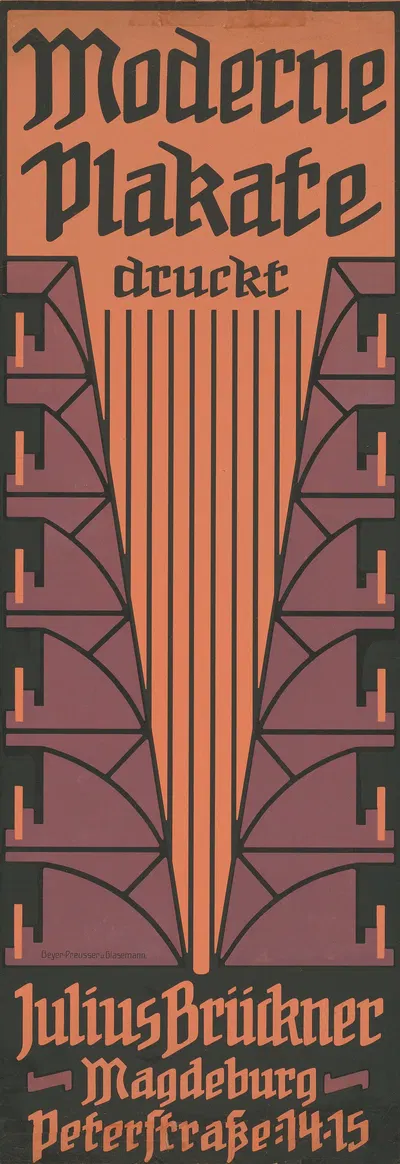 Moderne Plakate druckt Julius Brückner by Eduard Hanns Beyer-Preusser, 1904 — digital art print download