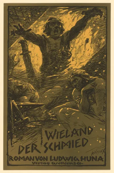 Wieland der Schmied. Roman von Ludwig Huna by Бруно Эрру, 1924 — digital art print download