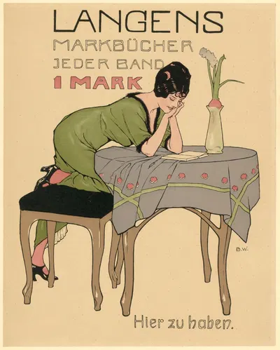 Langens Markbücher. Jeder Band 1 Mark by Brynolf Wennerberg, 1914 — digital art print download