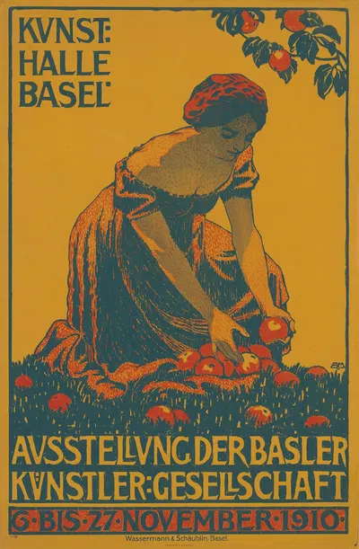 Kunsthalle Basel. Ausstellung der Basler Künstler Gesellschaft by Burkhard Mangold, 1910 — digital art print download