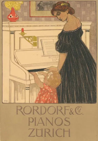 Rordorf & Co. Pianos Zürich by Burkhard Mangold, 1900 - 1914 — digital art print download