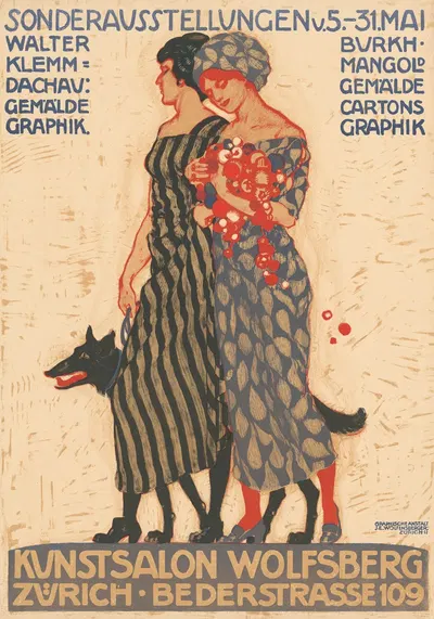 Sonderausstellungen von Walter Klemm und Burkhard Mangold im Kunstsalon Wolfsberg by Burkhard Mangold, 1912 — digital art…