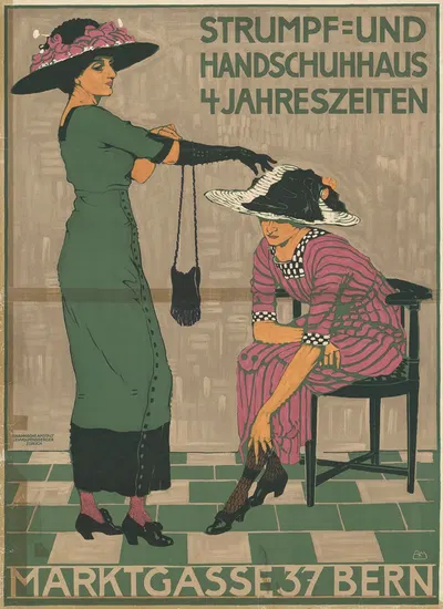 Vier Jahreszeiten Strumpf- und Handschuhhaus by Burkhard Mangold, 1912 — digital art print download
