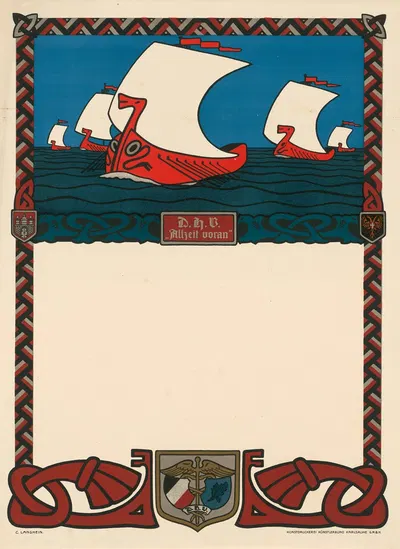 'Allzeit voran' Deutschnationaler Handlungsgehilfen-Verband by Carl Langhein, 1914 — digital art print download