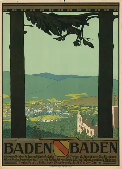 Baden Baden by Carl Langhein, 1905 — digital art print download