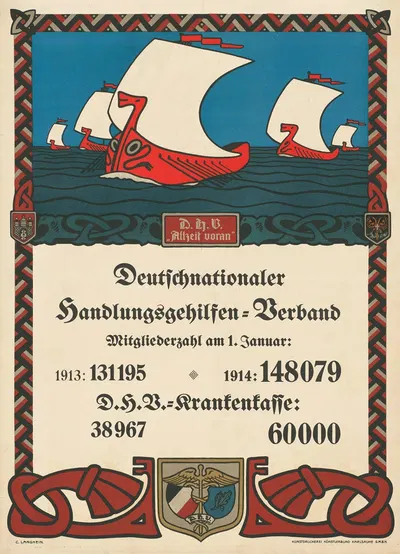 Deutschnationaler Handlungsgehilfen-Verband by Carl Langhein, 1914 — digital art print download