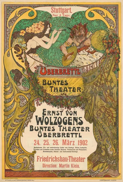 Ernst von Wolzogens buntes Theater Überbrettl by Carl Strathmann, 1901 — digital art print download