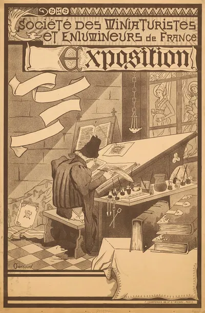 Exposition Société des Miniaturistes et Enlumineurs de France by Conrad Goissaud, 1894 — digital art print download
