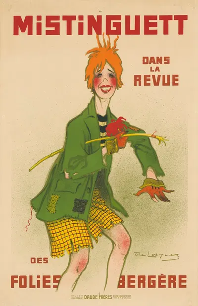 Mistinguett dans la Revue des Folies Bergère by Daniel de Losques, 1910 — digital art print download