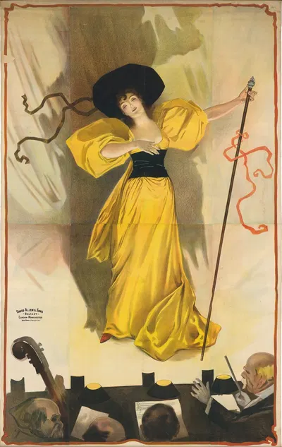 All Abroad. Grace Palotta im Royal Court Theatre by David Allen & Sons, 1896 — digital art print download