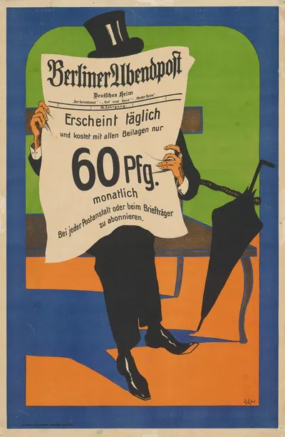 Berliner Abendpost Deutsches Heim by Edmund Edel, 1902 — digital art print download