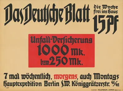Das deutsche Blatt by Edmund Edel, 1906 — digital art print download