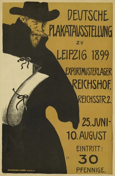 Deutsche Plakatausstellung zu Berlin by Edmund Edel, 1898 — digital art print download