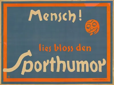 Mensch! lies bloss den Sporthumor by Edmund Edel, 1907 — digital art print download