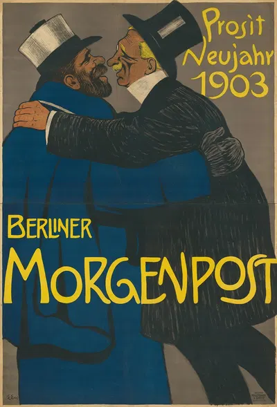 Prosit Neujahr 1903. Berliner Morgenpost by Edmund Edel, 1902 — digital art print download