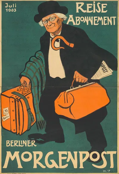 Reise-Abonnement Berliner Morgenpost by Edmund Edel, 1903 — digital art print download