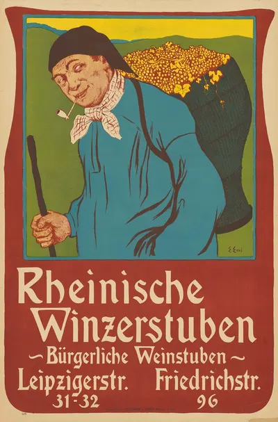 Rheinische Winzerstuben Bürgerliche Weinstuben by Edmund Edel, 1901 — digital art print download