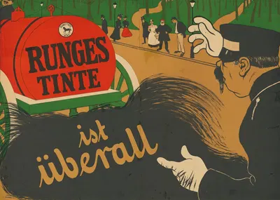 Runges Tinte ist überall by Edmund Edel, 1899 — digital art print download