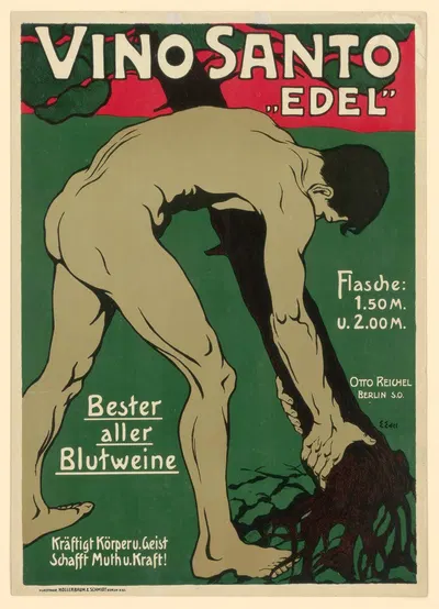 Vino Santo 'Edel' Bester aller Blutweine by Edmund Edel, 1905 — digital art print download
