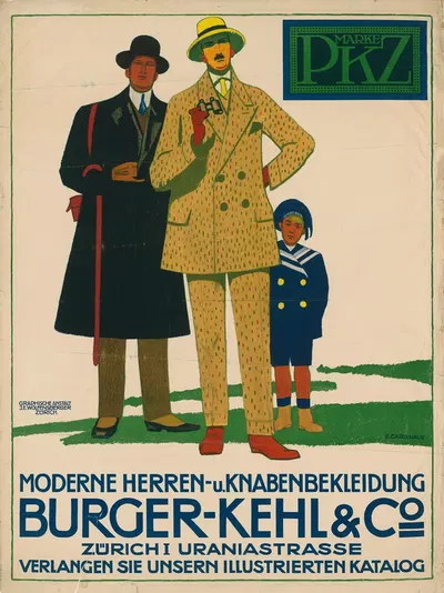 Burger-Kehl & Co. Moderne Herren- und Knabenbekleidung by Эмиль Кардина, 1912 — digital art print download