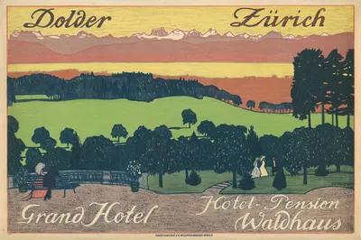 Dolder Grand Hotel by Эмиль Кардина, 1909 — digital art print download