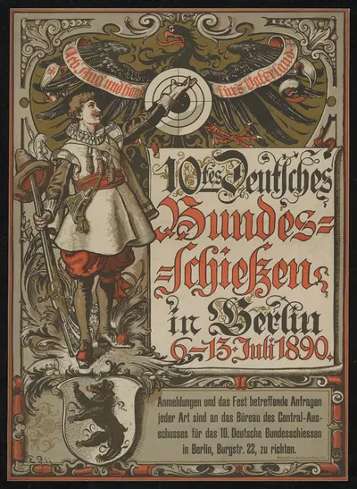 10. Deutsches Bundesschießen in Berlin by Эмиль Дёплер, 1890 — digital art print download