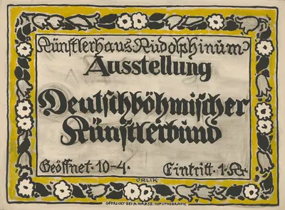 Ausstellung deutschböhmischer Künstlerbund im Künstlerhaus Rudolphinum by Эмиль Орлик, 1910 — digital art print download