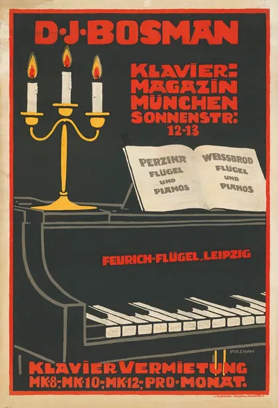 D. J. Bosman Klavier Magazin by Emil Pirchan, 1913 — digital art print download
