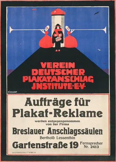 Verein Deutscher Plakatanschlag Institute e. V. by Emil Pirchan, 1913 — digital art print download