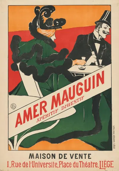 Amer Mauguin. Apéretif Digestif by Émile Berchmans, 1895 — digital art print download