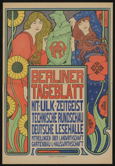 Berliner Tageblatt by Эфраим Моисеевич Лилиен, 1899 — digital art print download
