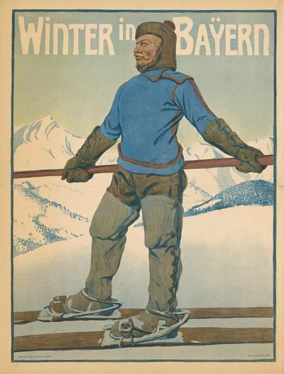 Winter in Bayern by Erich Erler, 1905 — digital art print download
