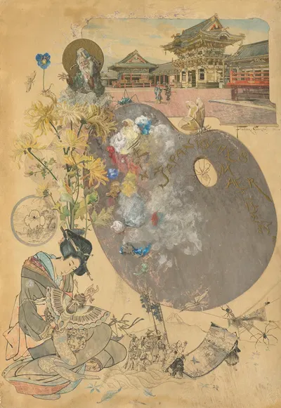 Ein japanisches Märchen by Ernst Albert Fischer, 1891 — digital art print download