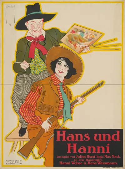 Hans und Hanni by Ernst Deutsch, 1914 — digital art print download