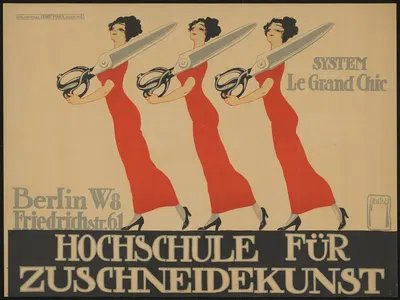 Hochschule für Zuschneidekunst by Ernst Deutsch, 1911 — digital art print download