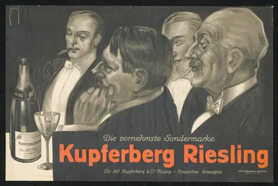 Kupferberg Riesling by Ernst Deutsch, 1912 — digital art print download