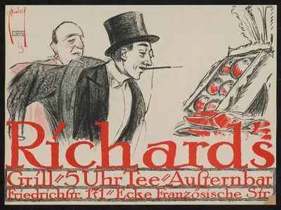 Richard's Grill by Ernst Deutsch, 1913 — digital art print download