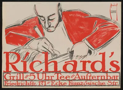 Richard's Grill by Ernst Deutsch, 1913 — digital art print download