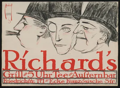 Richard's Grill by Ernst Deutsch, 1913 — digital art print download