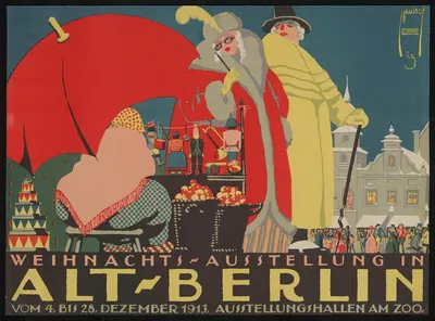 Weihnachts-Ausstellung in Alt-Berlin by Ernst Deutsch, 1913 — digital art print download