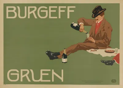 Burgeff Gruen by Ernst Wiemann, 1901 — digital art print download