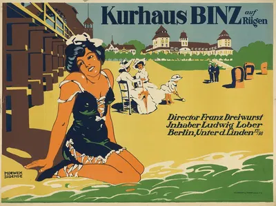 Kurhaus Binz auf Rügen by Eugen Morwek — digital art print download
