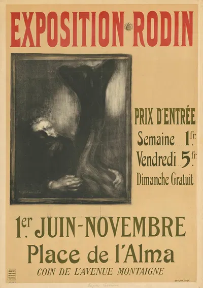 Exposition Rodin by Южен Каррьер, 1900 — digital art print download