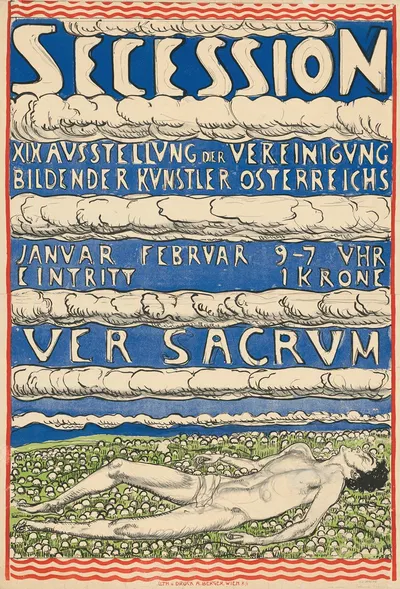 Secession. 19. Ausstellung der Vereinigung Bildender Künstler Österreichs by Ferdinand Hodler, 1904 — digital art print…