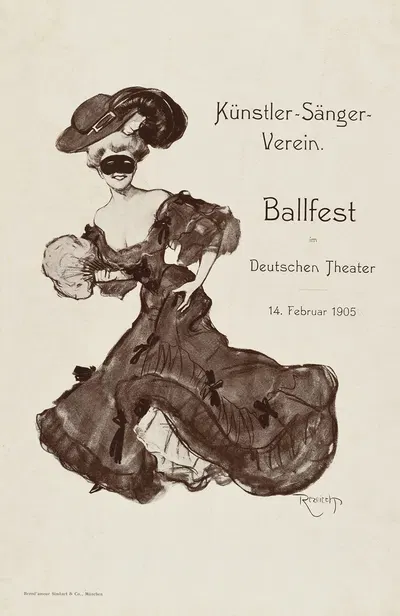 Künstler-Sänger-Verein. Ballfest im Deutschen Theater 14. Februar 1905 by Ferdinand Freiherr von Reznicek, 1905 — digital…