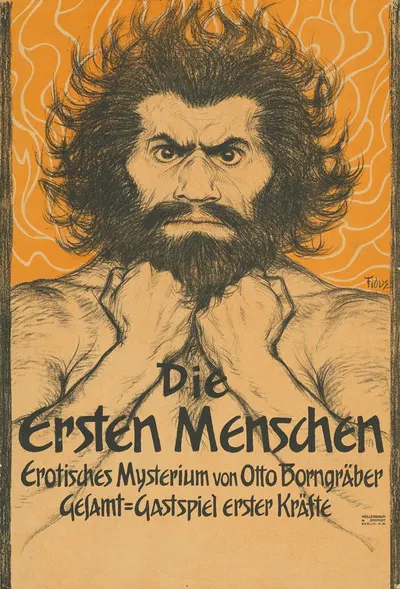 Die ersten Menschen. Erotisches Mysterium von Otto Borngräber by Хуго Хёппенер, 1908 — digital art print download