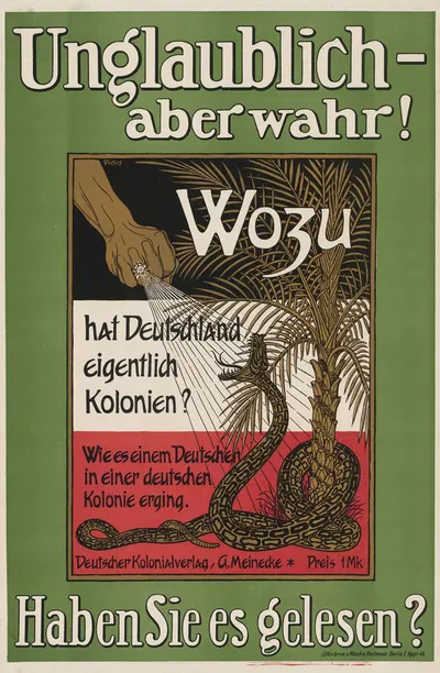 Wozu hat Deutschland eigentlich Kolonien by Хуго Хёппенер, 1911 — digital art print download