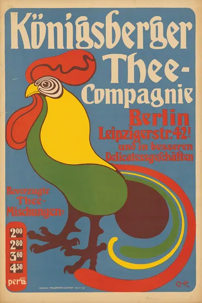 Königsberger Thee-Compagnie by Franz Christophe, 1901 — digital art print download